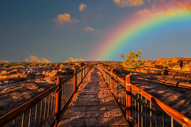 path leading to rainbow