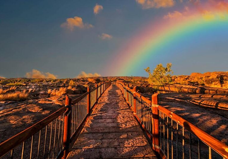 path leading to rainbow